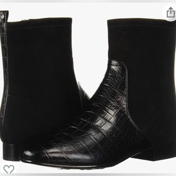 - ♥️ Taryn Rose ♥️…Women’s 7.5…Black Floriana Leather and Suede Ankle Boot… - Picture 2 of 16